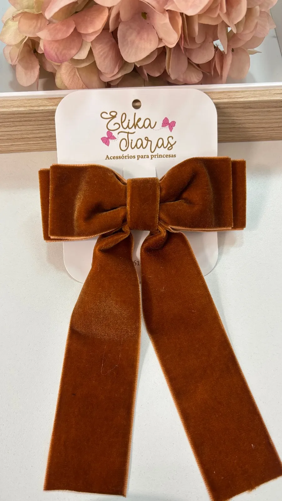 LAÇO G COM PERNA VELUDO - LAÇO G COM PERNA MARROM VELUDO