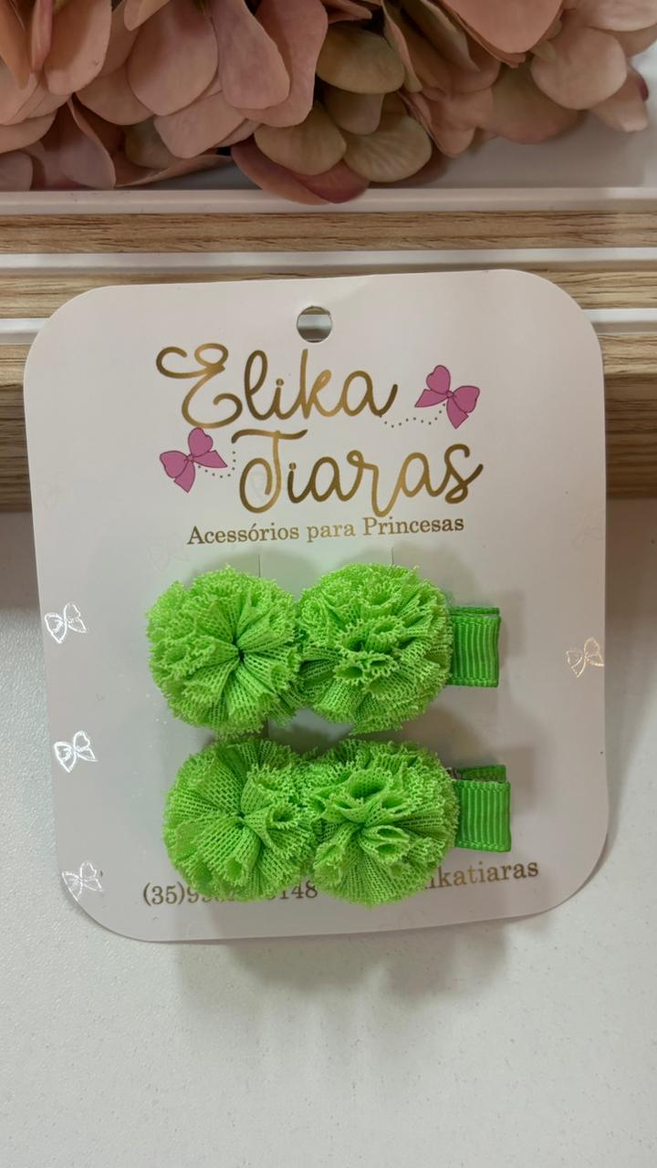 PAR POMPOM - PAR POMPOM VERDE CANA