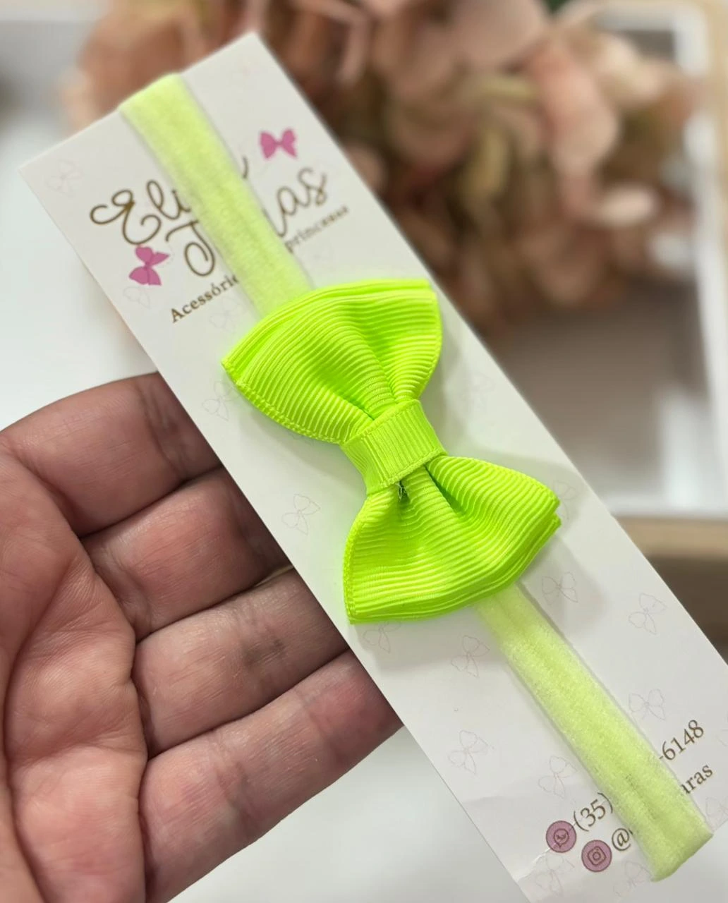 FAIXA GRAVATINHA BÁSICA - FAIXA GRAVATINHA VERDE NEON 544