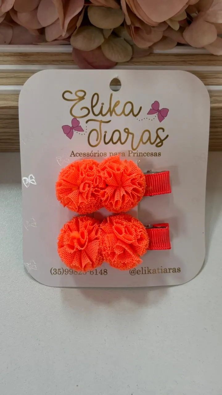 PAR POMPOM - PAR POMPOM LARANJA